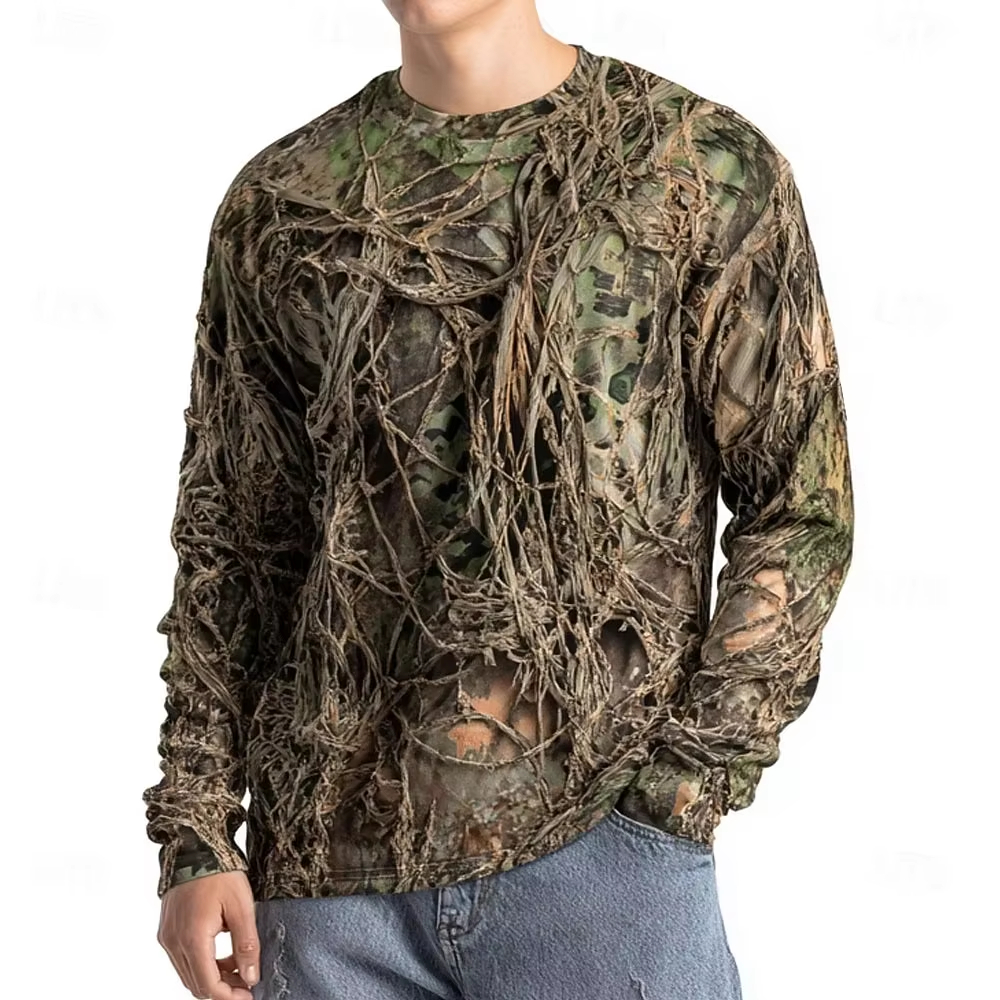 Summer Clothing Long Sleeve - Men's Camo Animal Print Long Sleeve,3D