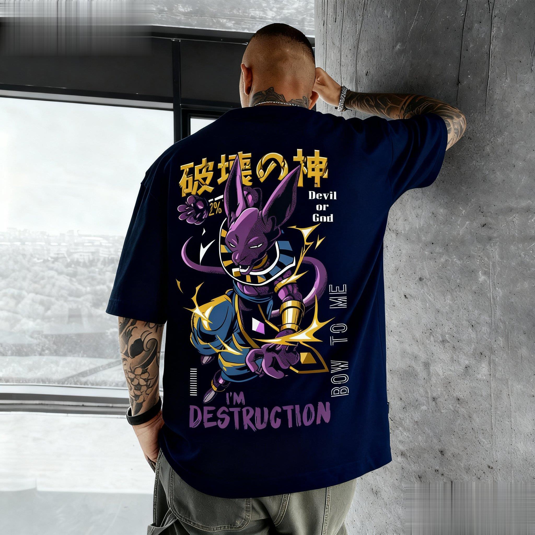 Japan Summer Clothing Women - Dragon Ball Beerus Anime Graphic T-shirt