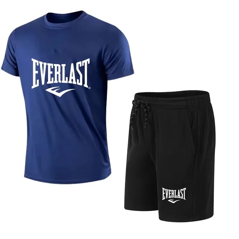 Summer Clothing Sets Men - EVERLAST Men's T-shirt + Shorts 2pcs
