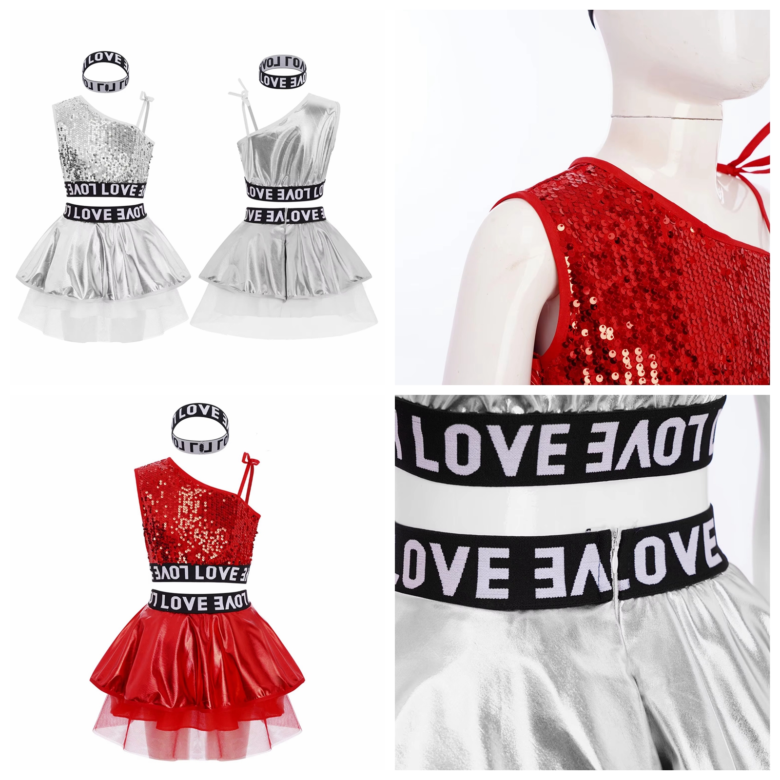 Summer Clothing For Girls - Girls Hip-Hop Clothes Sets Children Jazz