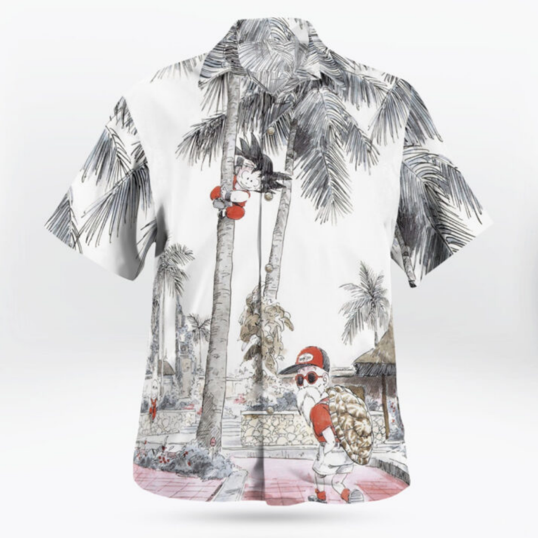Japan Summer Clothing Women - 2026 Goku and Master Roshi Button