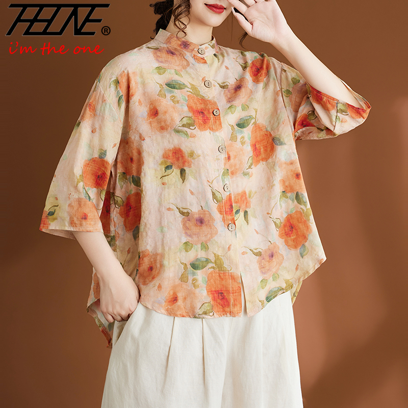 Indian Summer Vintage Clothing - THHONE Fashion Summer Woman Blouse 2025