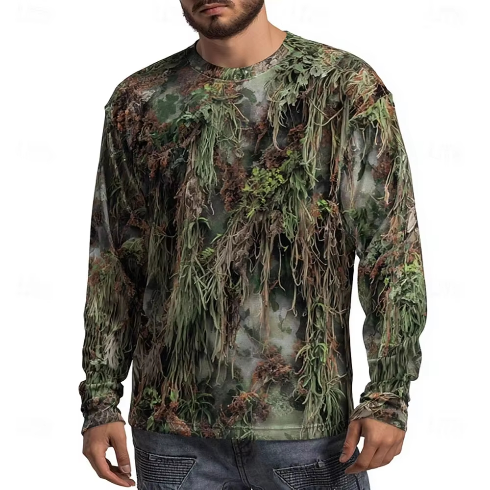 Men's Camo Animal Print Long S - Summer Clothing Long Sleeve avis et prix