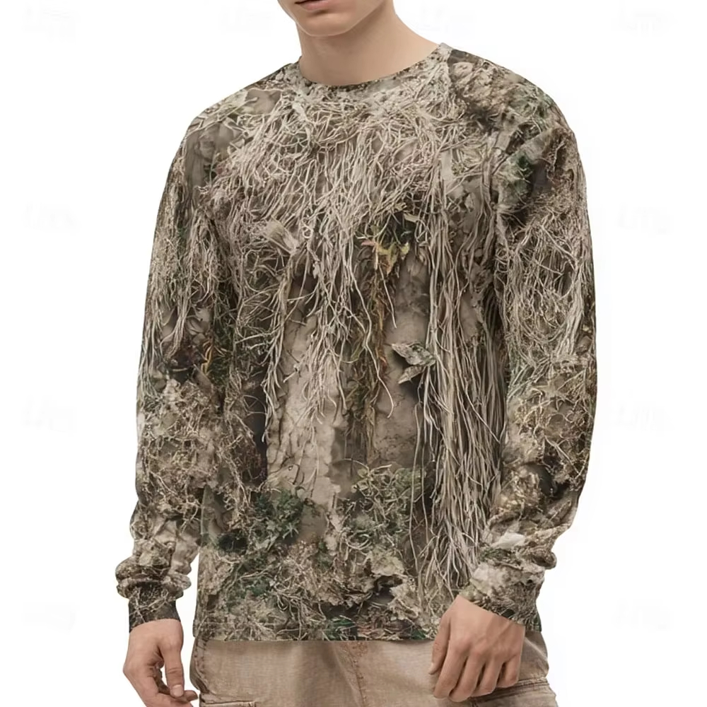Men's Camo Animal Print Long S - Summer Clothing Long Sleeve avis et prix