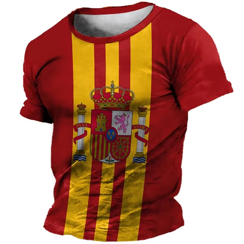3D Print Spanish Flag Sports Q - Summer Clothing In Spanish avis et prix