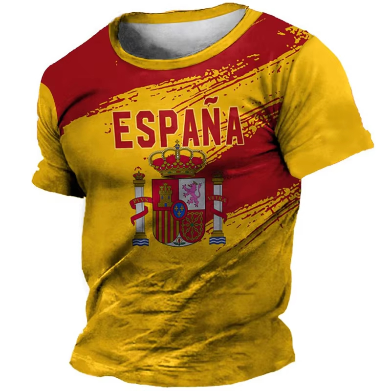 3D Print Spanish Flag Sports Q - Summer Clothing In Spanish avis et prix