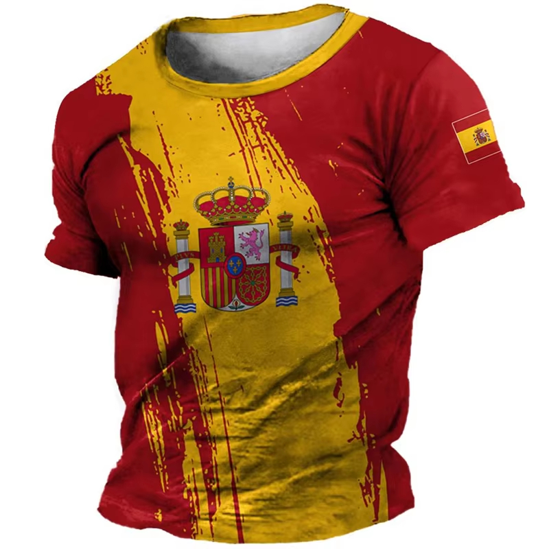 3D Print Spanish Flag Sports Q - Summer Clothing In Spanish avis et prix