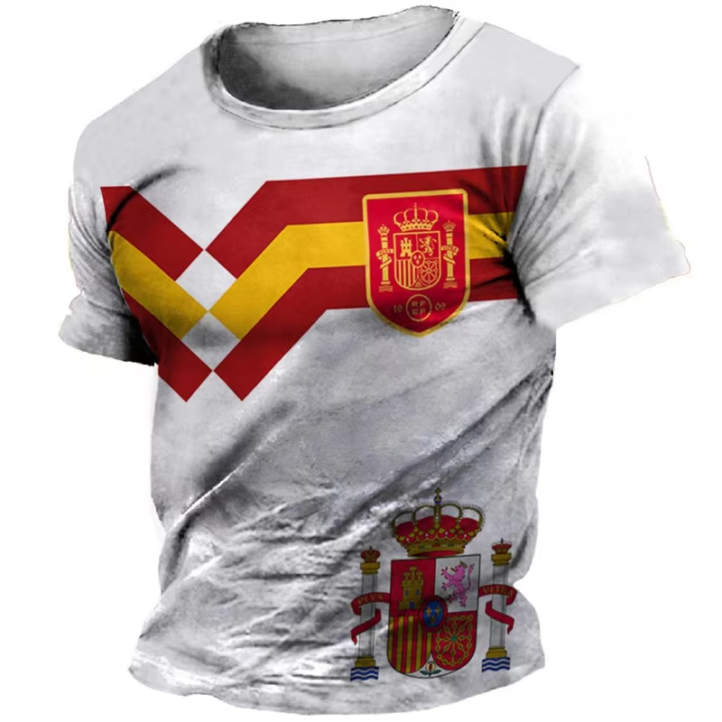3D Print Spanish Flag Sports Q - Summer Clothing In Spanish avis et prix