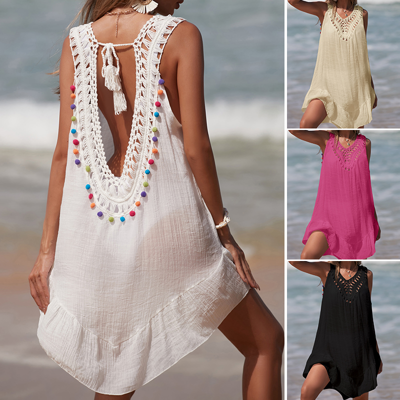 Women V-Neck Backless Hollow O - Summer Clothing Colors avis et prix