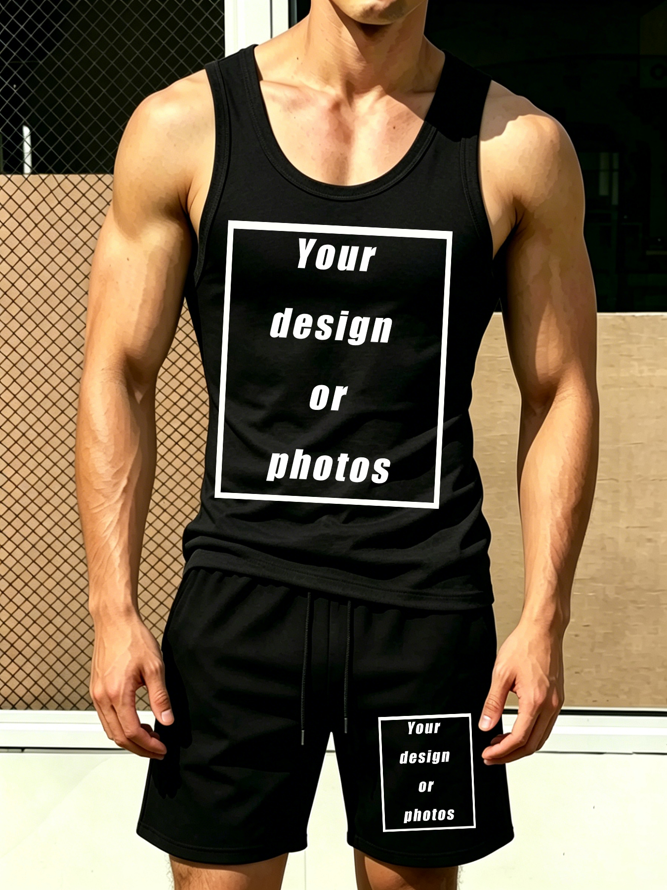 Men's Sports Tank Top Set Shor - Summer Clothing Beach avis et prix