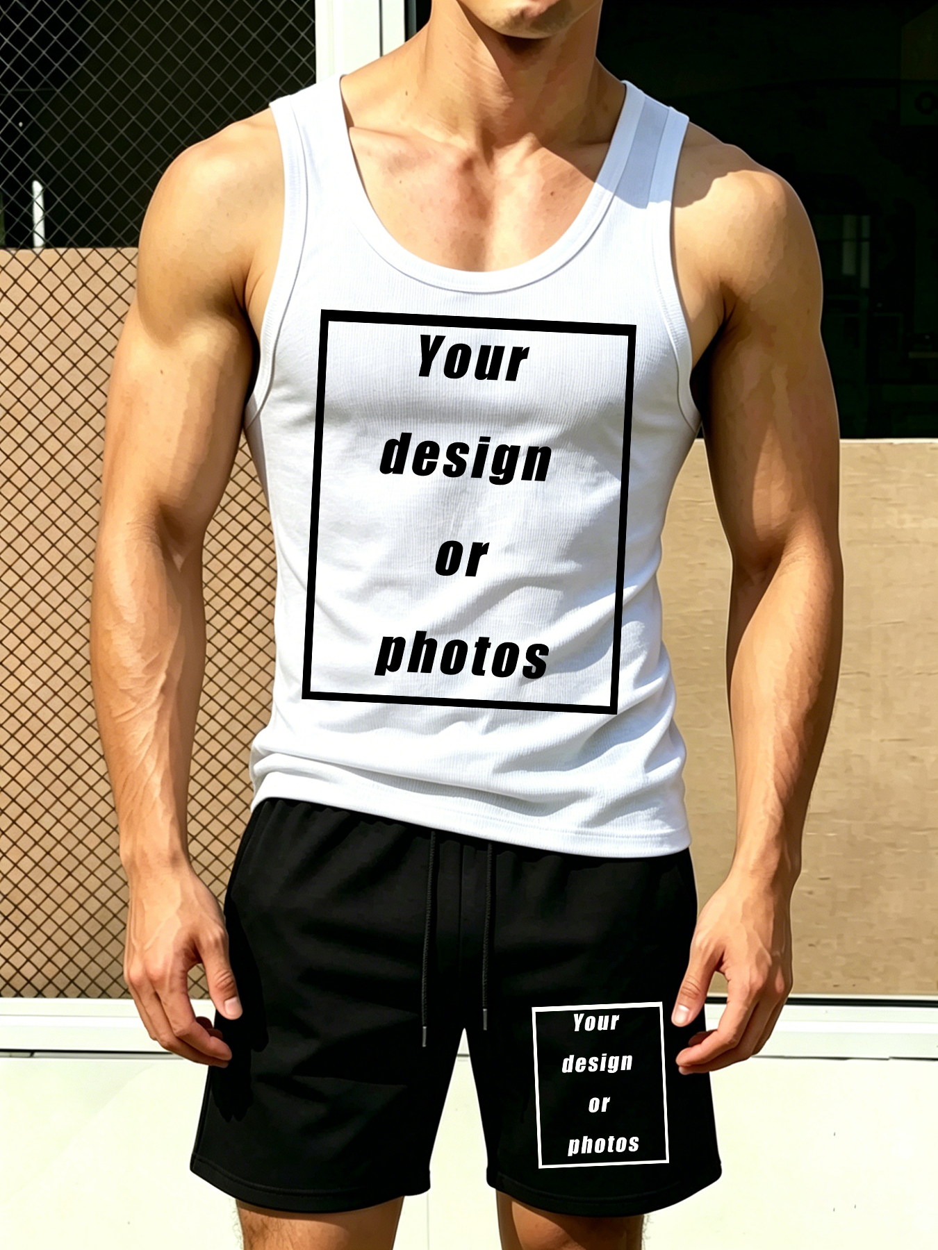 Men's Sports Tank Top Set Shor - Summer Clothing Beach avis et prix