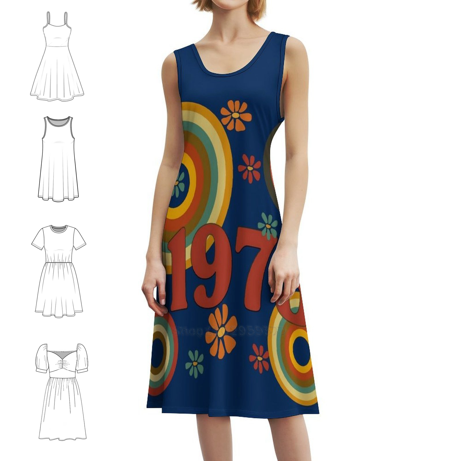 1973 Floral Smock Dress For Wo - Summer Clothing Vibes avis et prix