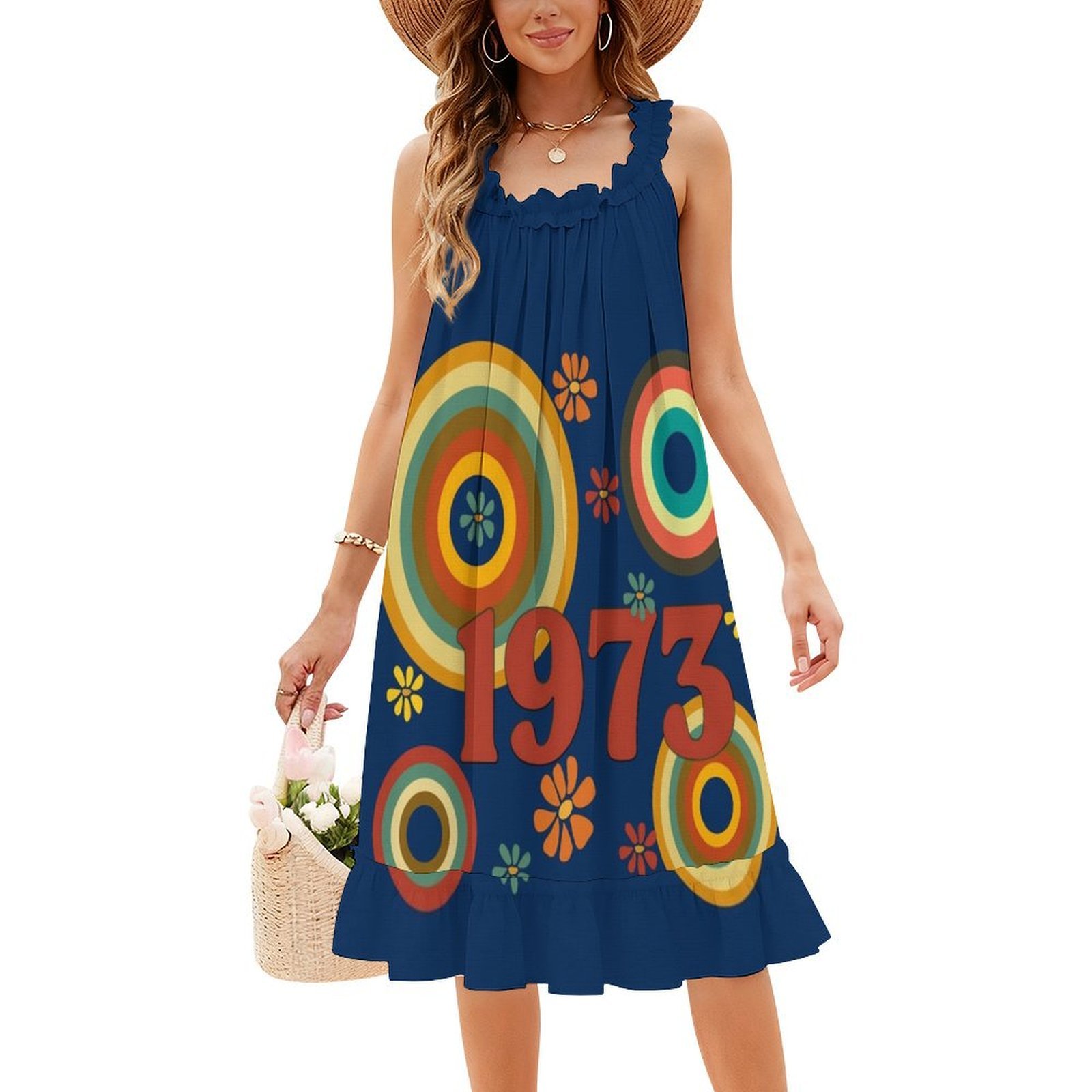 1973 Floral Smock Dress For Wo - Summer Clothing Vibes avis et prix