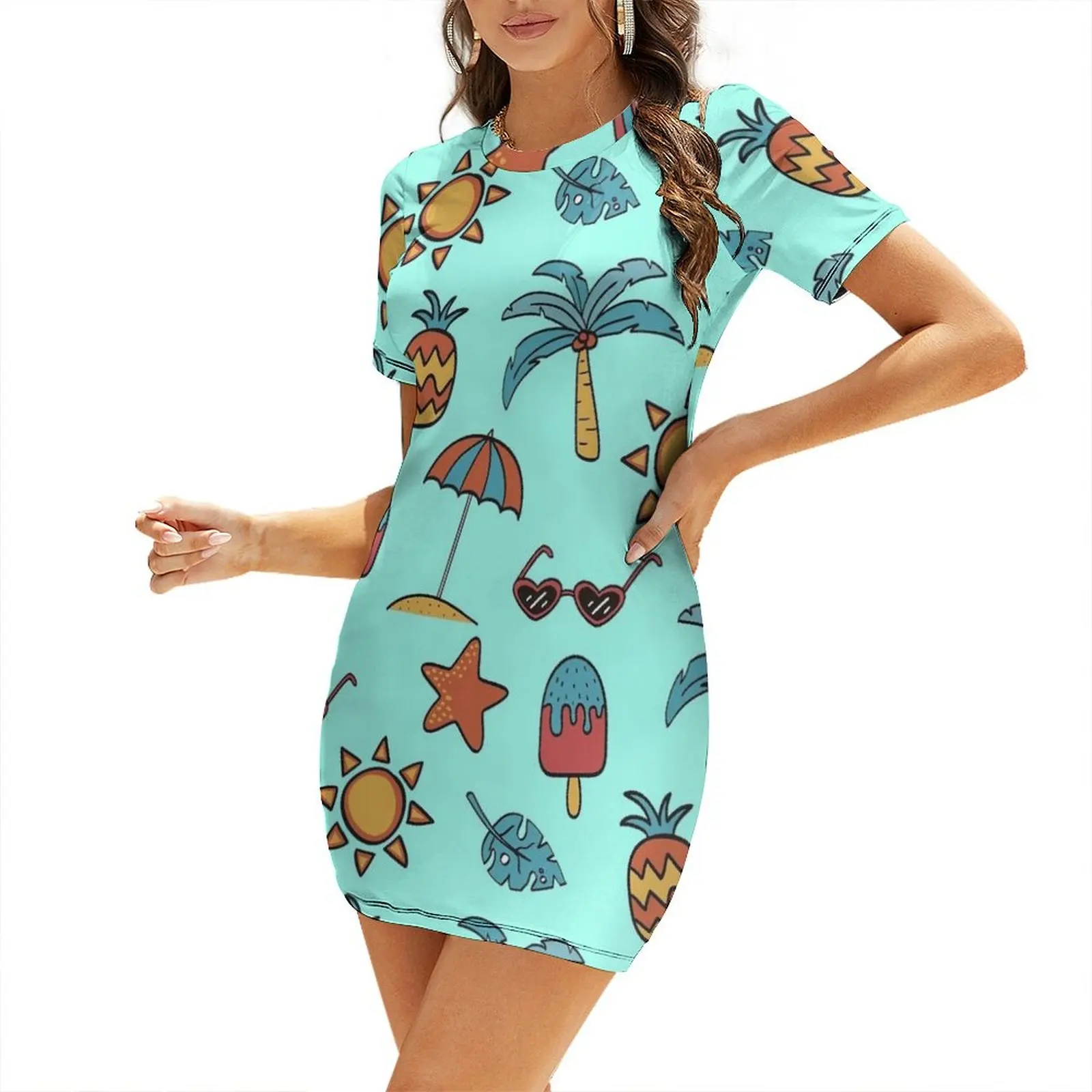 Summer vibes Short-Sleeved Dre - Summer Clothing Vibes avis et prix