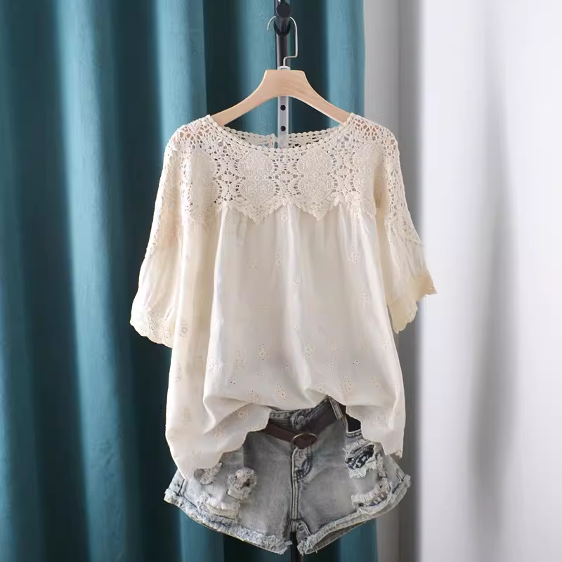 2026 Hollow Out Lace Patchwork - Japan Summer Clothing Women avis et prix