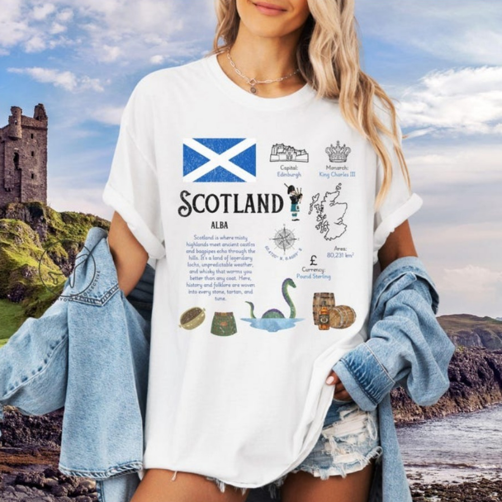 Scotland UK T-Shirt Edinburgh  - Summer Clothing Women Uk avis et prix