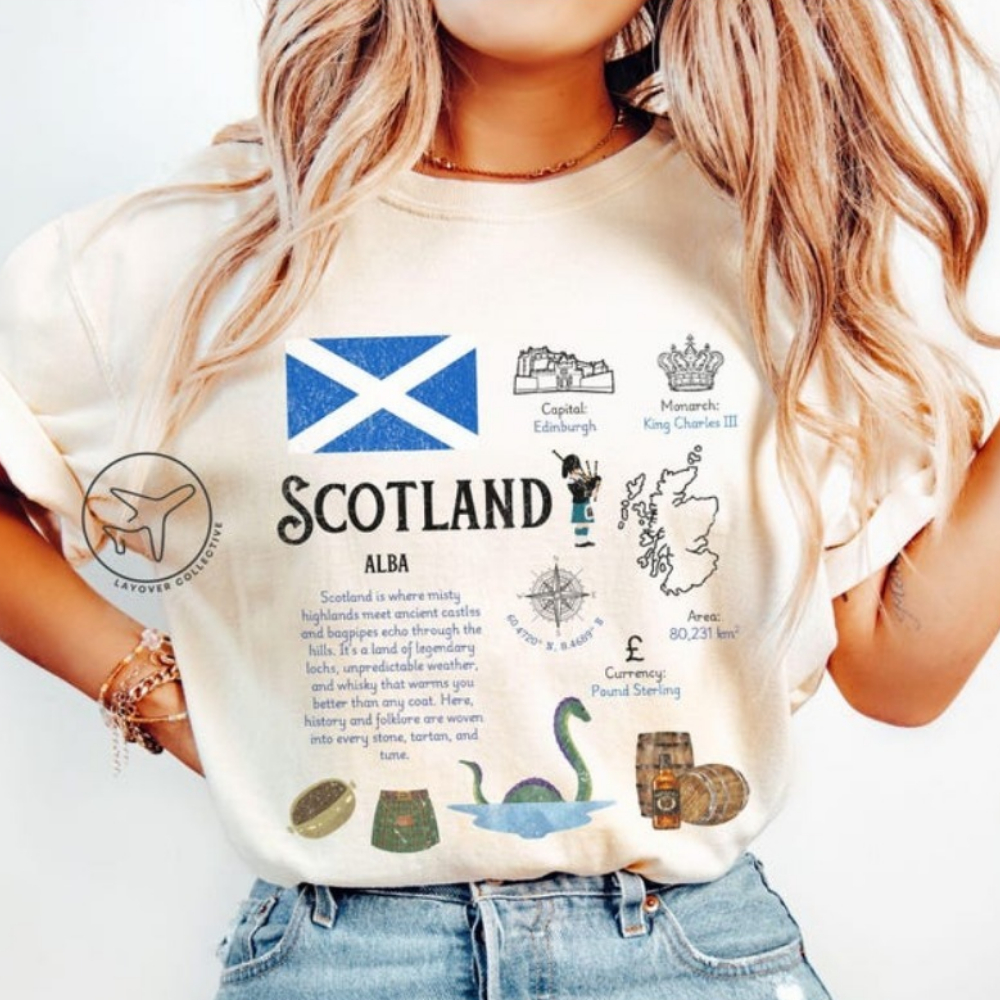Scotland UK T-Shirt Edinburgh  - Summer Clothing Women Uk avis et prix