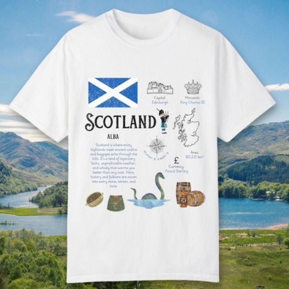 Scotland UK T-Shirt Edinburgh  - Summer Clothing Women Uk avis et prix