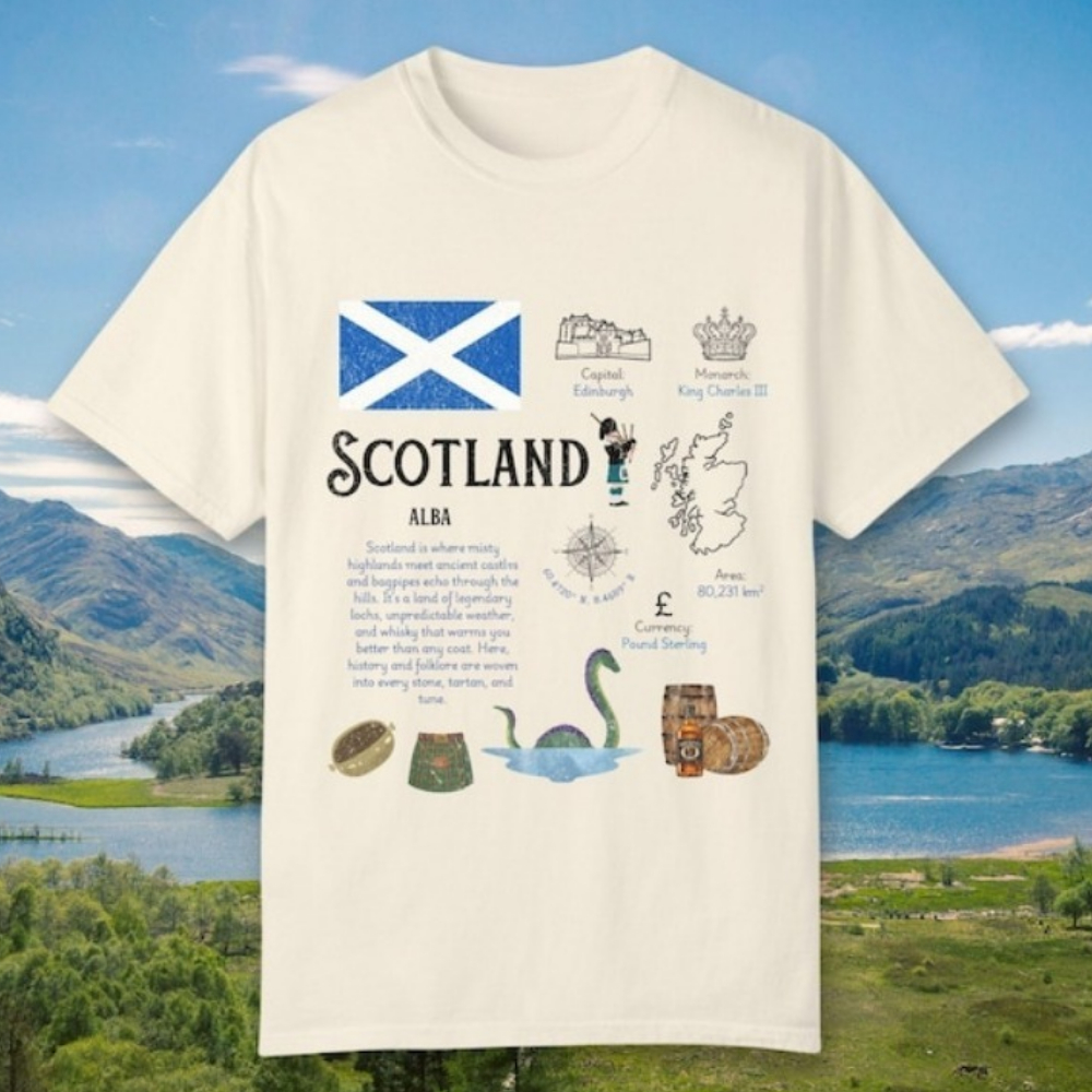 Scotland UK T-Shirt Edinburgh  - Summer Clothing Women Uk avis et prix