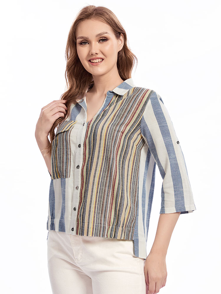 Womens plus size woven lapel s - Summer Clothing Colors avis et prix