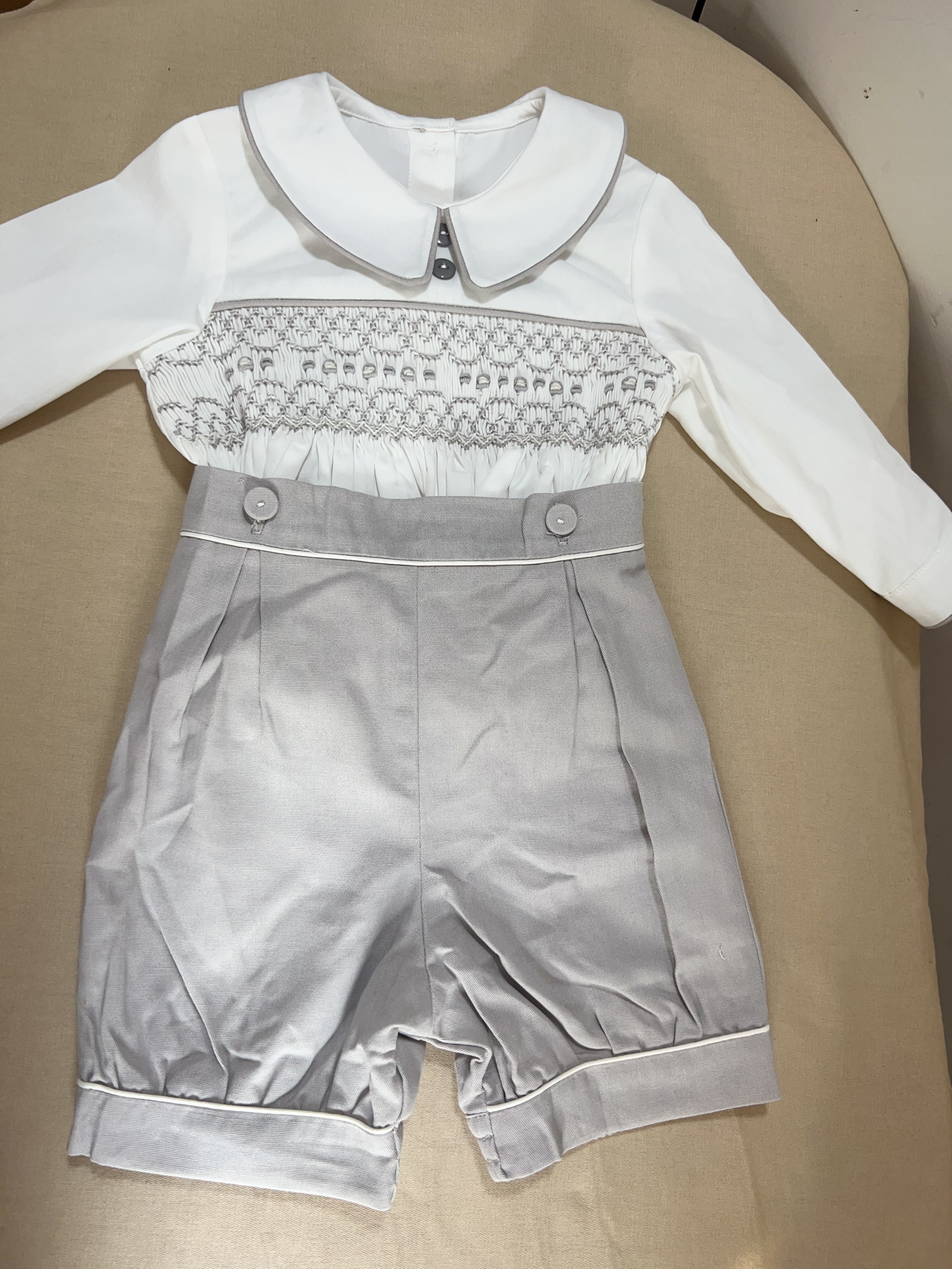 Spanish Baby Boy Hand-Smocked  - Summer Clothing In Spanish avis et prix