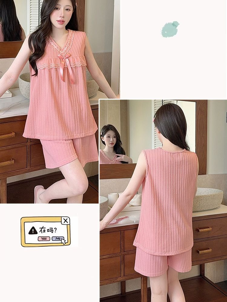 Plus Size Korean Sweet Pajamas - Summer Clothing For Petite Women avis et prix