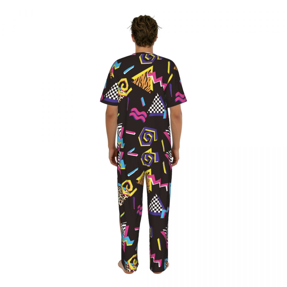 Men Pajamas Suit Short Sleeved - Summer Clothing Long Sleeve avis et prix