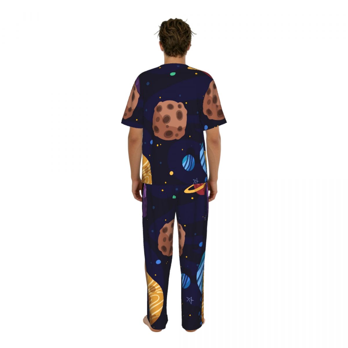 Men Pajamas Suit Short Sleeved - Summer Clothing Long Sleeve avis et prix