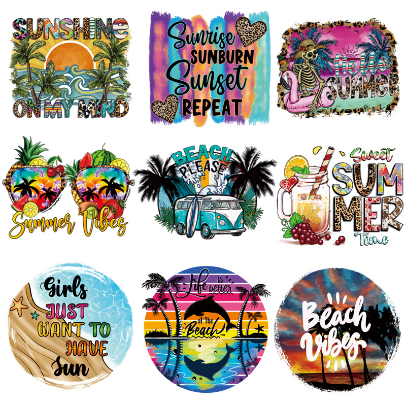Summer Vibes Iron On Patches H - Summer Clothing Vibes avis et prix
