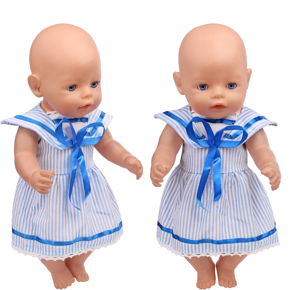 43cm Girl Doll Blue Striped Sa - Summer Away Clothing avis et prix