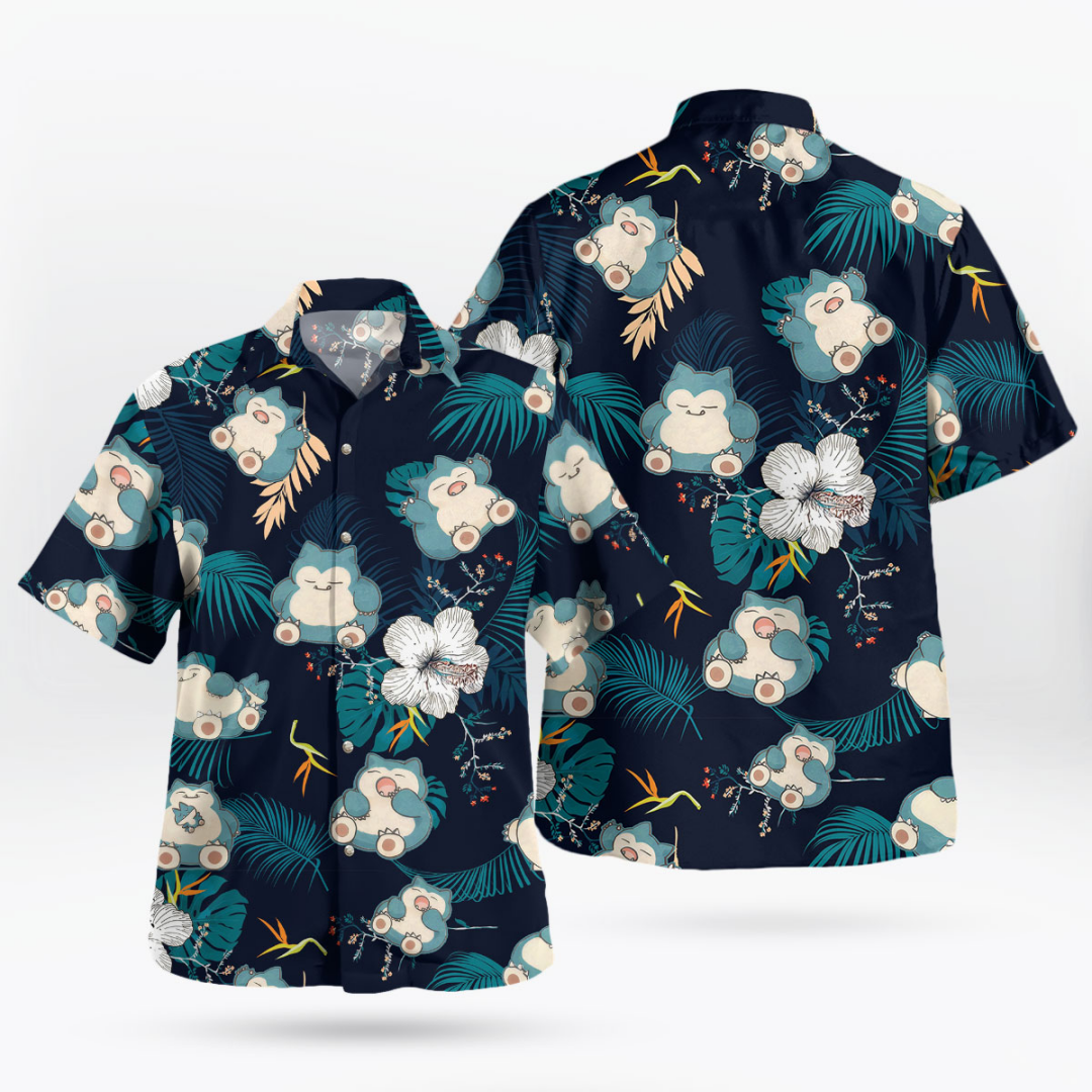 Snorlax Pokemon Hawaiian Shirt - Japan Summer Clothing Women avis et prix