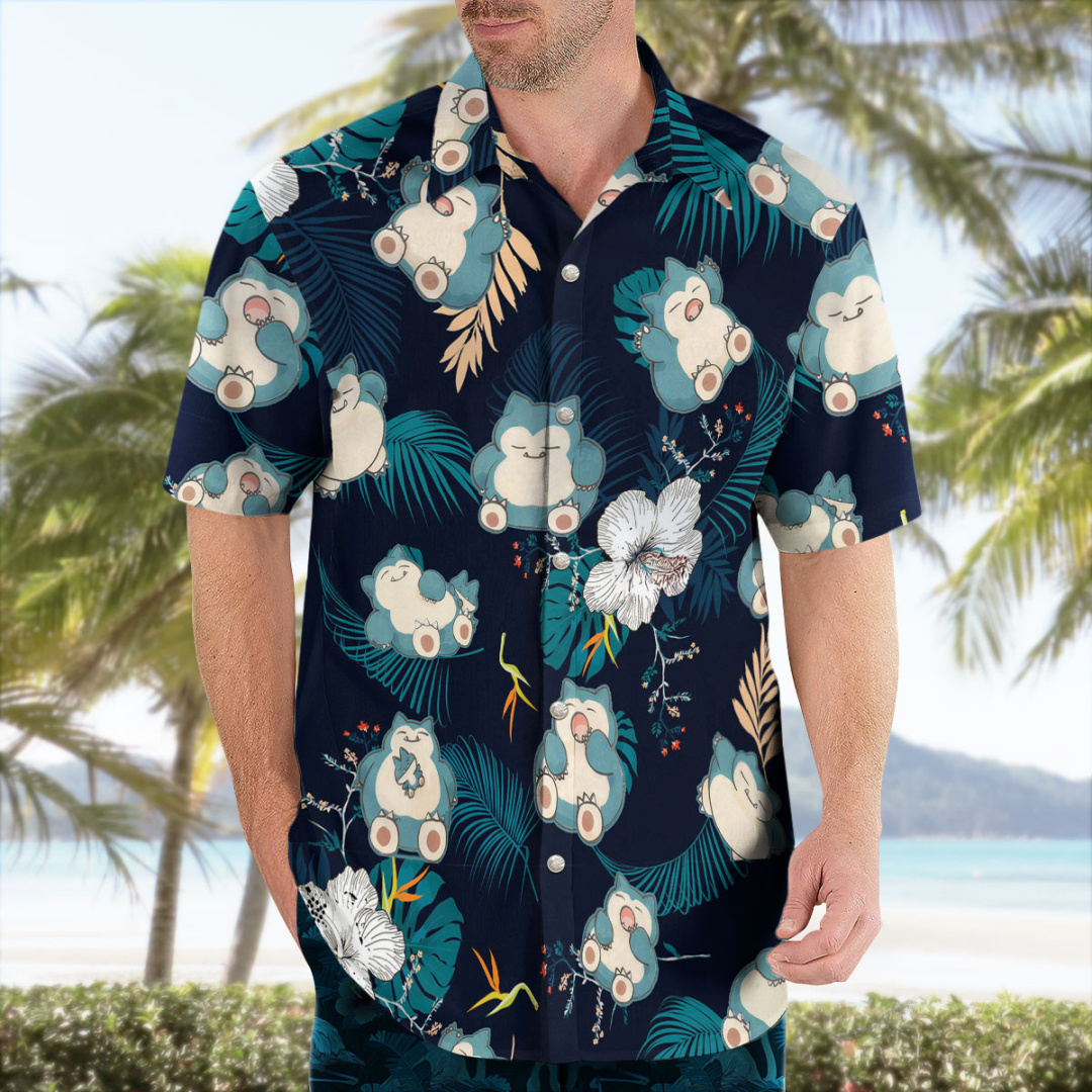 Snorlax Pokemon Hawaiian Shirt - Japan Summer Clothing Women avis et prix