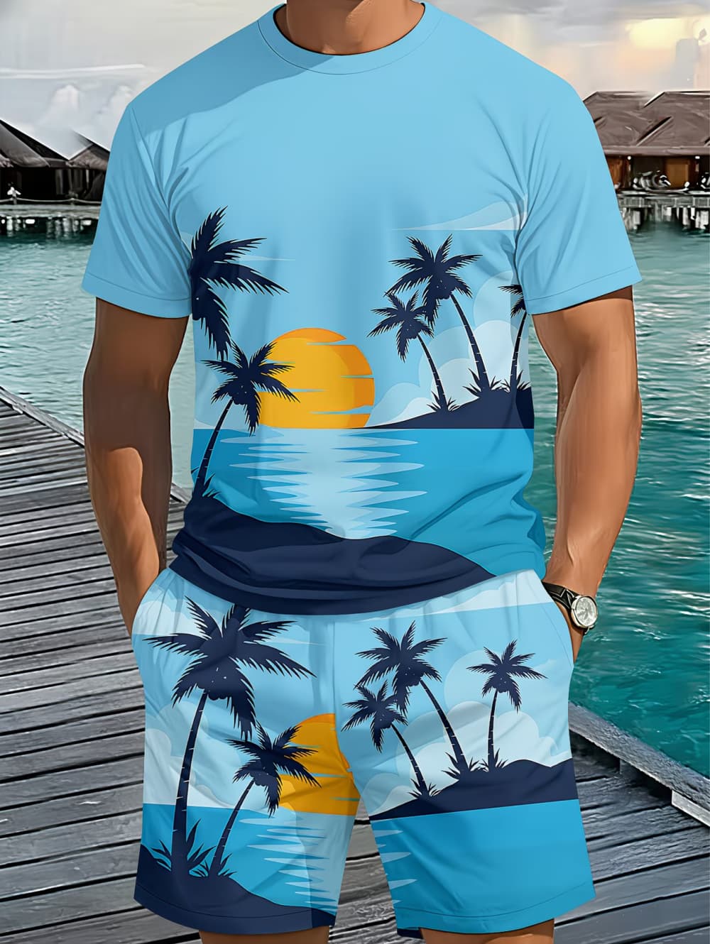 2026 Men's 2 Piece Set Hawaiia - Summer Outdoor Clothing avis et prix