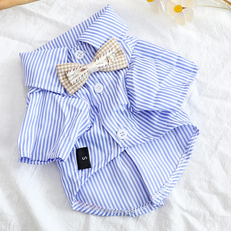 Pet Dog Clothes Bowknot Stripe - Summer Clothing Wholesale avis et prix