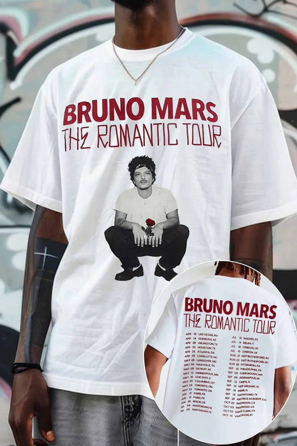2026 Bruno Mars Graphic Shirt  - Summer Clothing Trends For Women 2026 avis et prix
