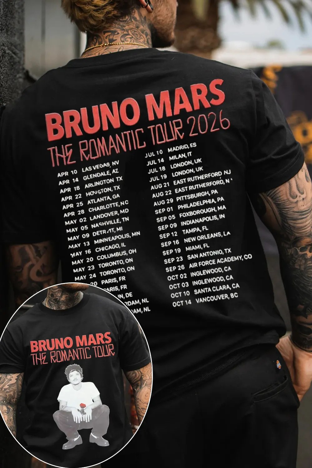 2026 Bruno Mars Graphic Shirt  - Summer Clothing Trends For Women 2026 avis et prix