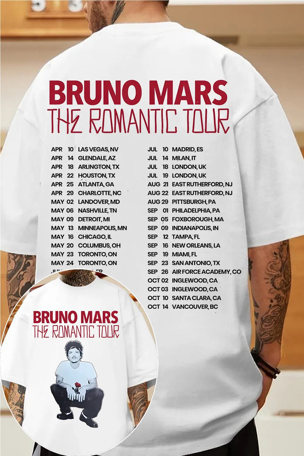 2026 Bruno Mars Graphic Shirt  - Summer Clothing Trends For Women 2026 avis et prix