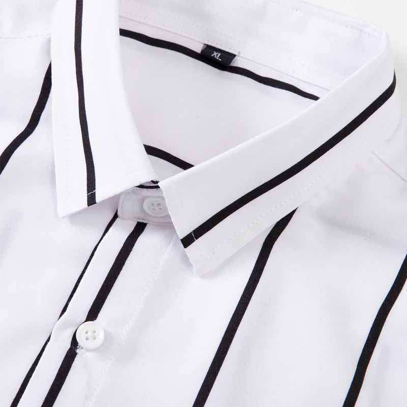 Men's Striped Dress Shirt Long - Summer Clothing Long Sleeve avis et prix