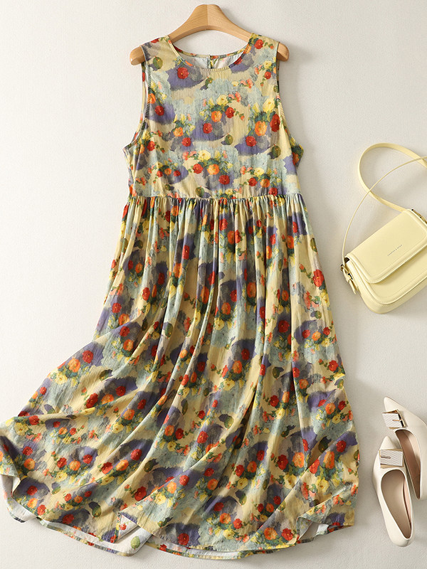 Summer Loose Floral Print Maxi - Summer Clothing Vibes avis et prix