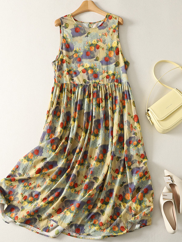 Summer Loose Floral Print Maxi - Summer Clothing Vibes avis et prix