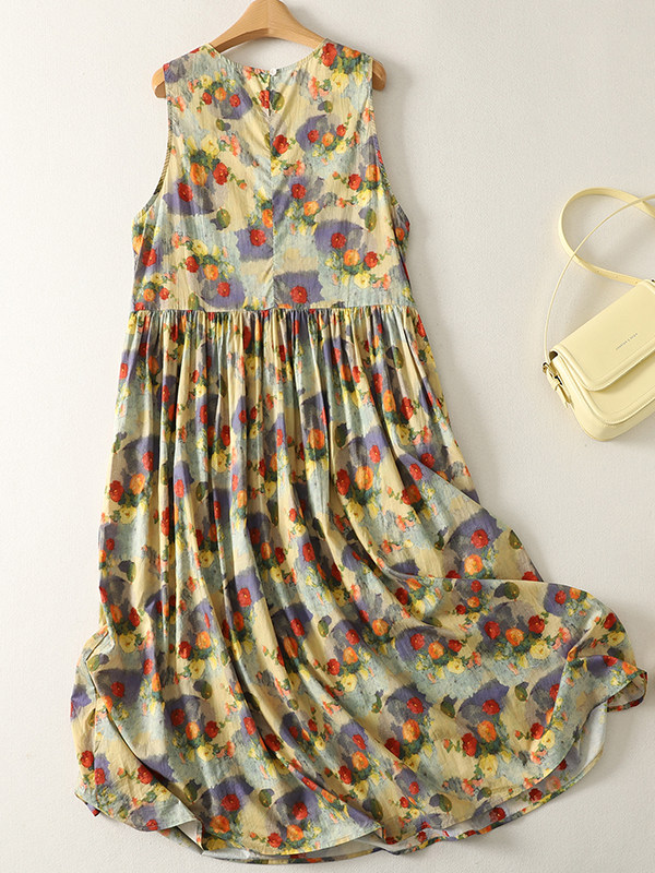 Summer Loose Floral Print Maxi - Summer Clothing Vibes avis et prix