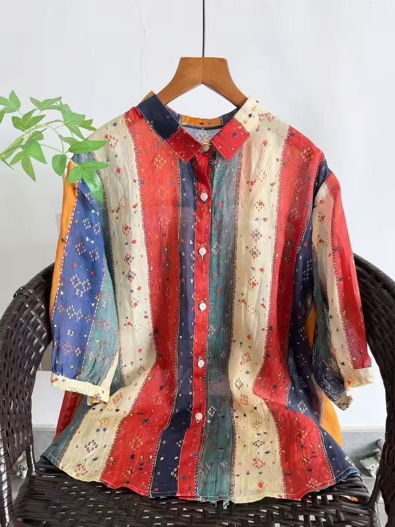 Bohemian 100% Ramie Shirts and - Japan Summer Clothing Women avis et prix
