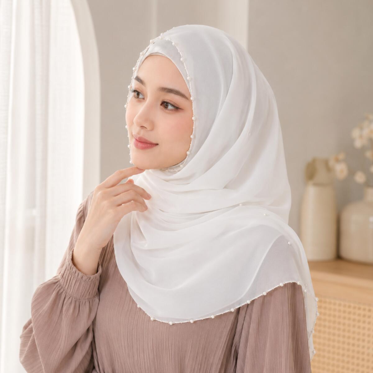 Hijab Scarf Plain Pearl Chiffo - Summer Clothing Hijab avis et prix