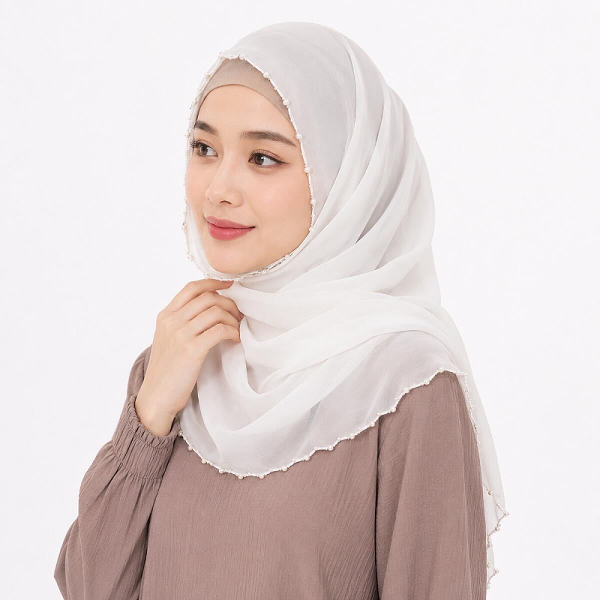 Hijab Scarf Plain Pearl Chiffo - Summer Clothing Hijab avis et prix