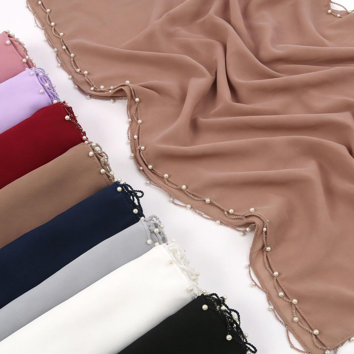 Hijab Scarf Plain Pearl Chiffo - Summer Clothing Hijab avis et prix