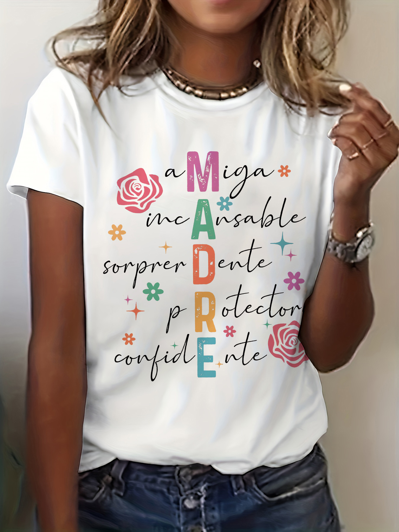 Madre Spanish Mother Graphic P - Summer Clothing In Spanish avis et prix