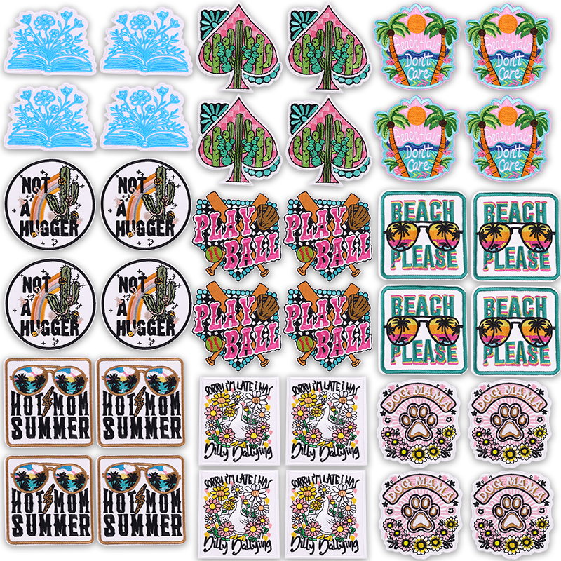 5PCS Play Ball Embroidered Pat - Summer Clothing Vibes avis et prix