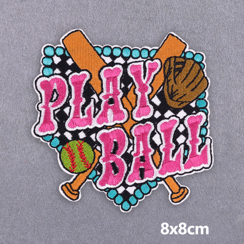 5PCS Play Ball Embroidered Pat - Summer Clothing Vibes avis et prix