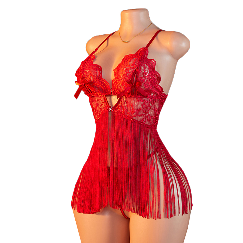 Transparent Lace Women Red Str - Summer Clothing For Women avis et prix