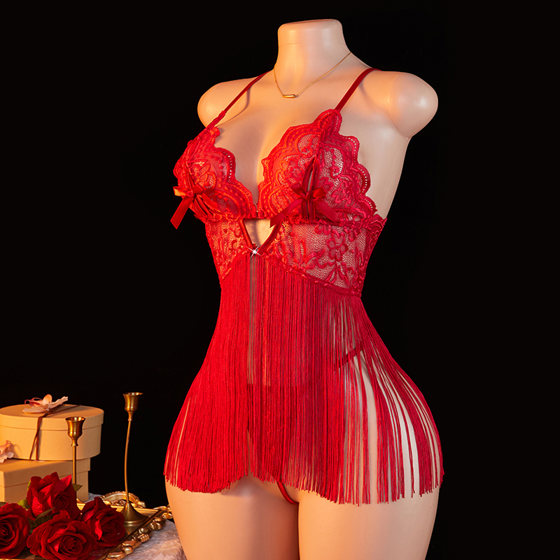 Transparent Lace Women Red Str - Summer Clothing For Women avis et prix